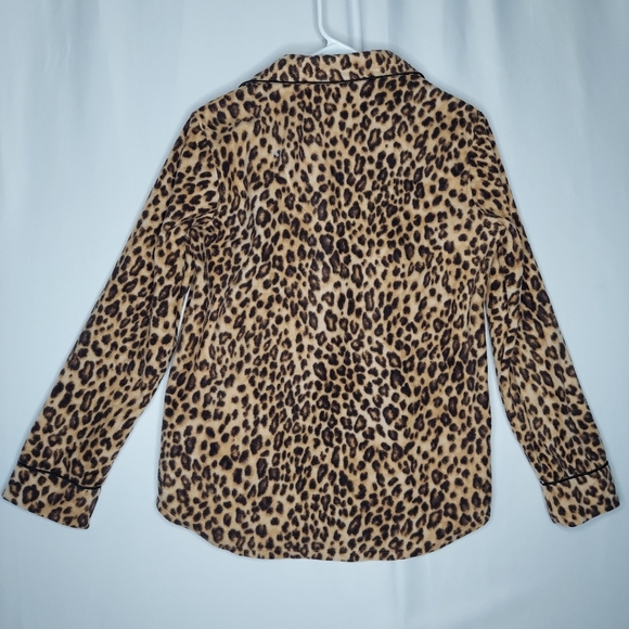 Polo Black Label Pajama Set XS Fleece Embroidered Logo Button Collar Animal Prin - Picture 5 of 12